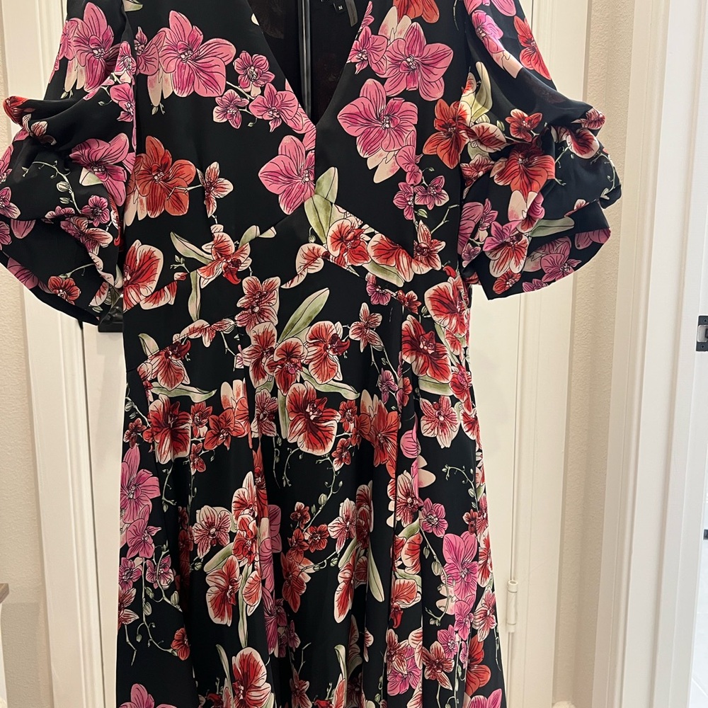 1. State Black and Pink Floral Dress